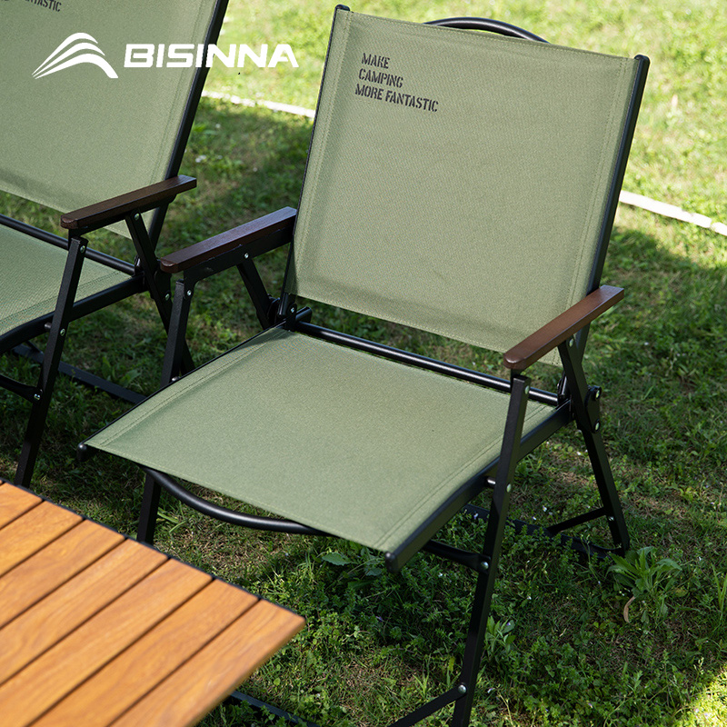 Outdoor Camping Table And Chairs - BISINNA Outdoor Klappbarer Campingstuhl Tragbarer Lounge-Kit-Stuhl
