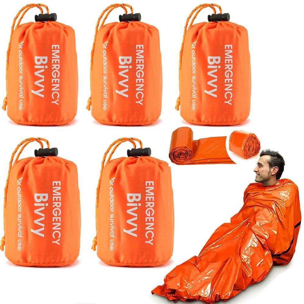 Emergency Mylar Blanket - 1–5 Stück Notfallschlafsäcke, Thermodecke, wasserdichte Outdoor-Überlebensausrüstung