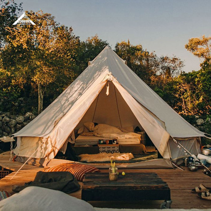 Outdoor Yurt Camping - Outdoor-Baumwoll-Glockenzelt ohne Mittelstange, wasserdichtes Familien-Campingzelt, Party-Jurte,