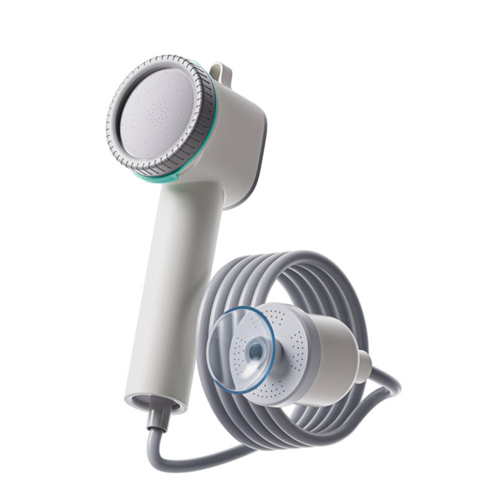 Outdoor Camping Shower - Tragbares elektrisches Duschset mit Saugnapfbasis für