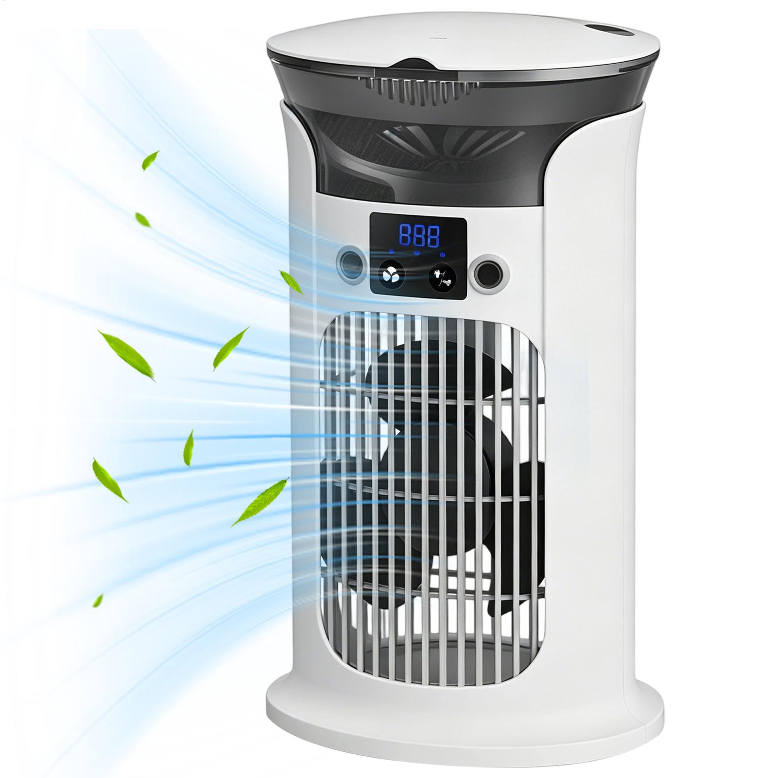 Outdoor Camping House - Tragbarer, verstellbarer Stehventilator mit Licht für