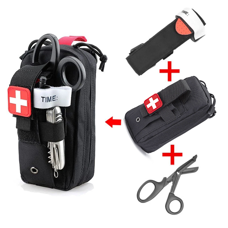 First Aid Kit Camping - Erste-Hilfe-Set Tourniquet Medizinische Rettung EDC Tasche