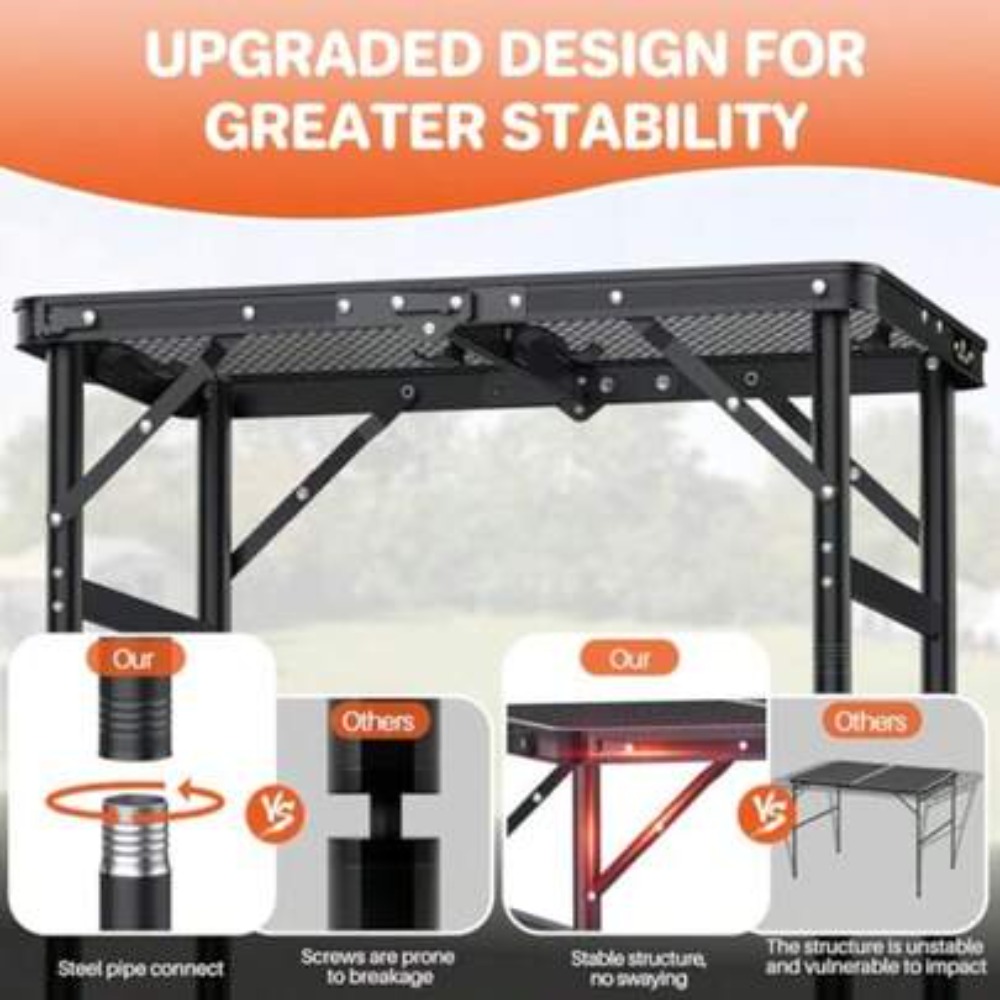 Outdoor Camping Cooking Table - Tragbarer Klappbarer Campingtisch 23 x 16