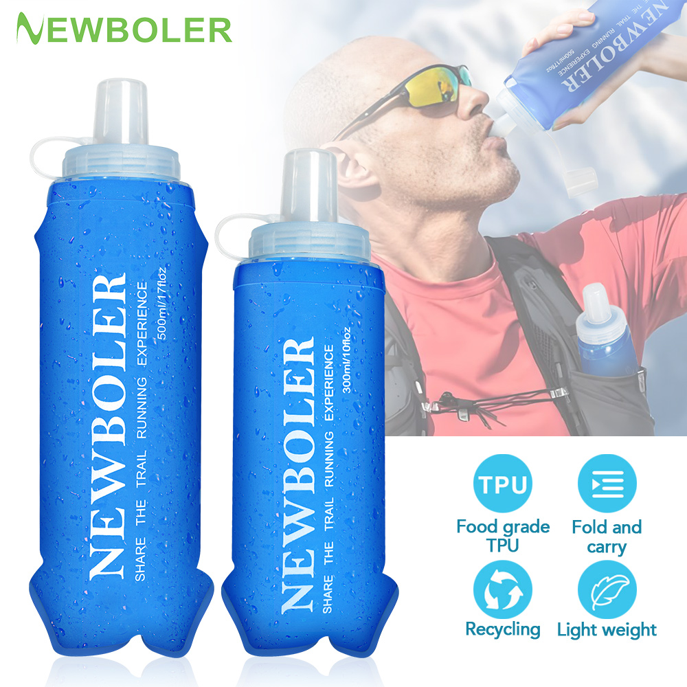 Collapsible Water Bottle - NEWBOLER 300/500ML Wasserflasche TPU Falten Weiche