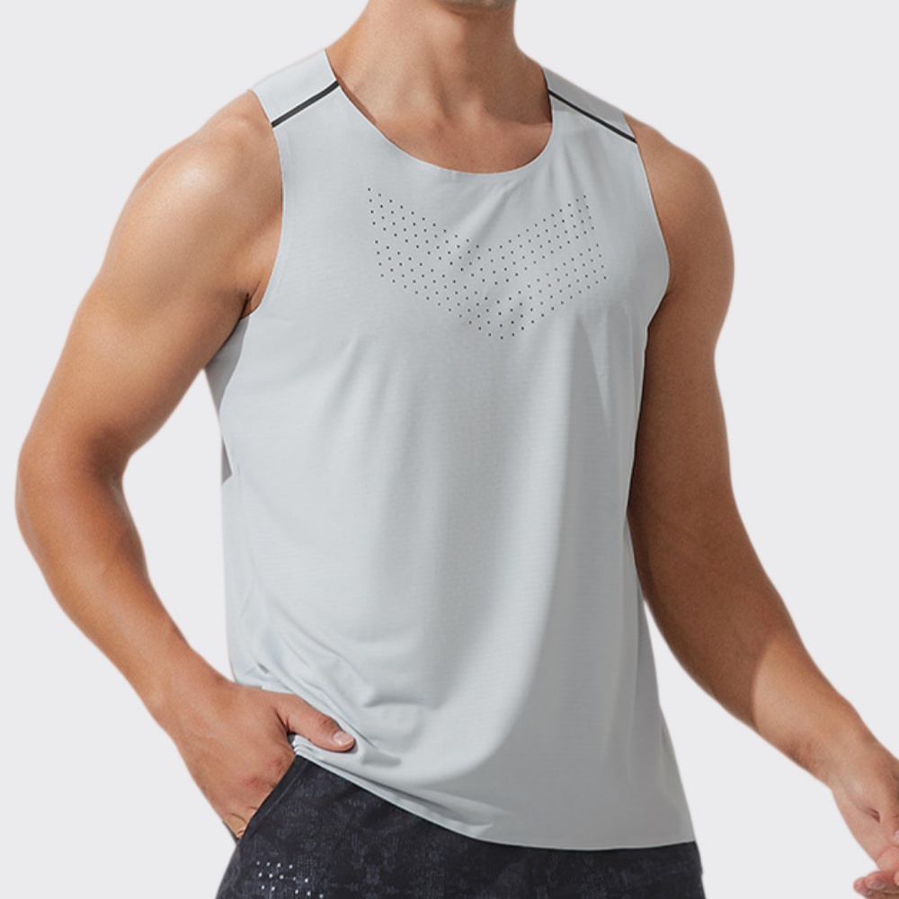 Outdoor Camping Logo - Herren Gym-Weste Schnelltrocknend Lauf-Workout Ärmelloses Shirt