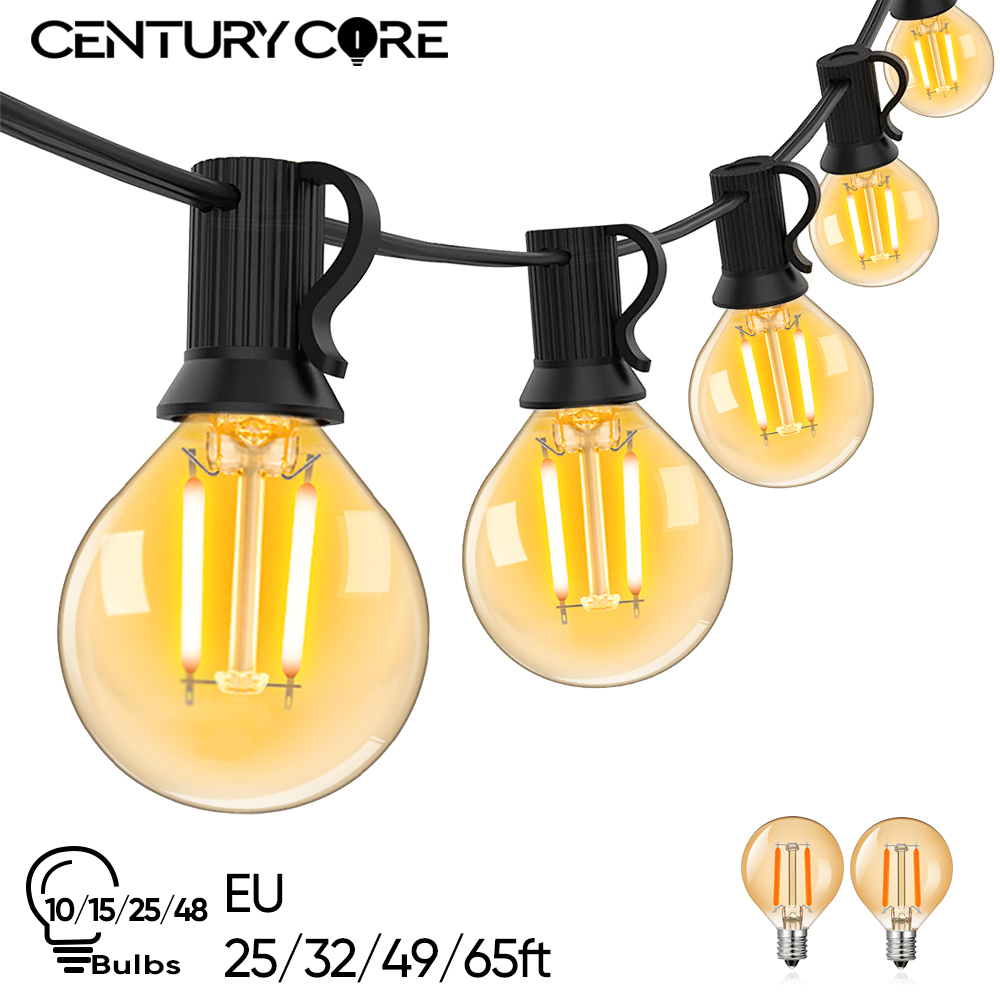 Outdoor Camping Lights String - Vintage LED G40 Straßengirlande 220V EU