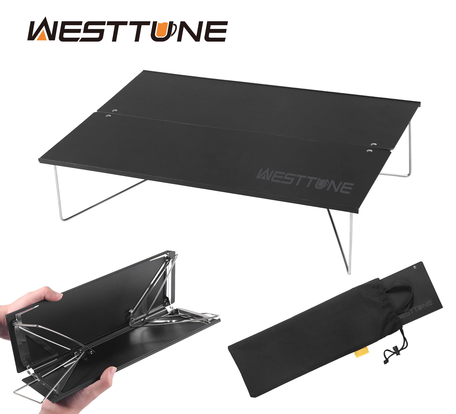 Outdoor Camping House - WESTTUNE Kompakter Mini-Campingtisch, tragbarer, ultraleichter, zusammenklappbarer