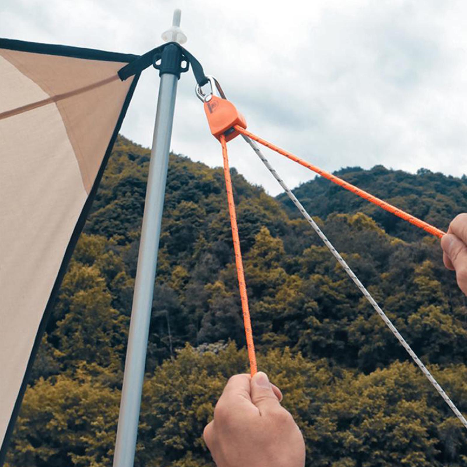 Outdoor Camping Guy - Zelt-Abspannseil mit verstellbarem Ratschenhaken, reflektierender Seilspanner