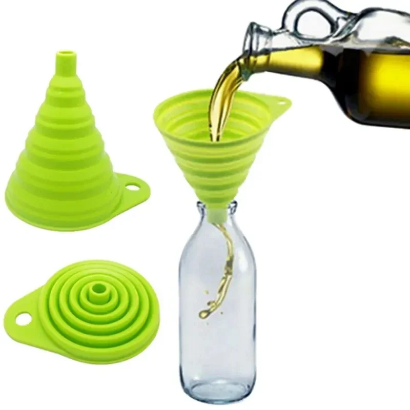 Collapsible Water Bottle - 1/4 Stück Silikon-Zusammenklappbarer Trichter, Faltbares Küchenwerkzeug