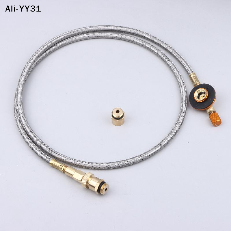 Outdoor Camping Extension Cord - 【Ayo】Kassettenofen-Umbauaufsatz für Flachgasflaschen, Outdoor-Camping-Picknick-Gasadapter mit Verlängerungskabel