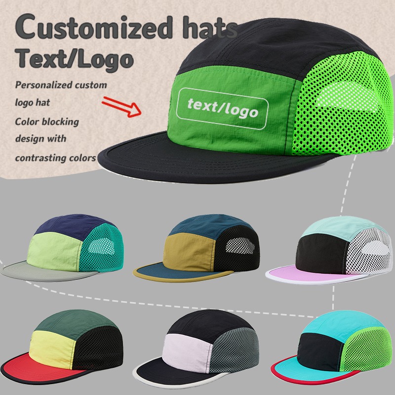 Outdoor Camping Logo - Neue, individuell bedruckte Logo-Mesh-Camping-Schnelltrocknende Mütze für
