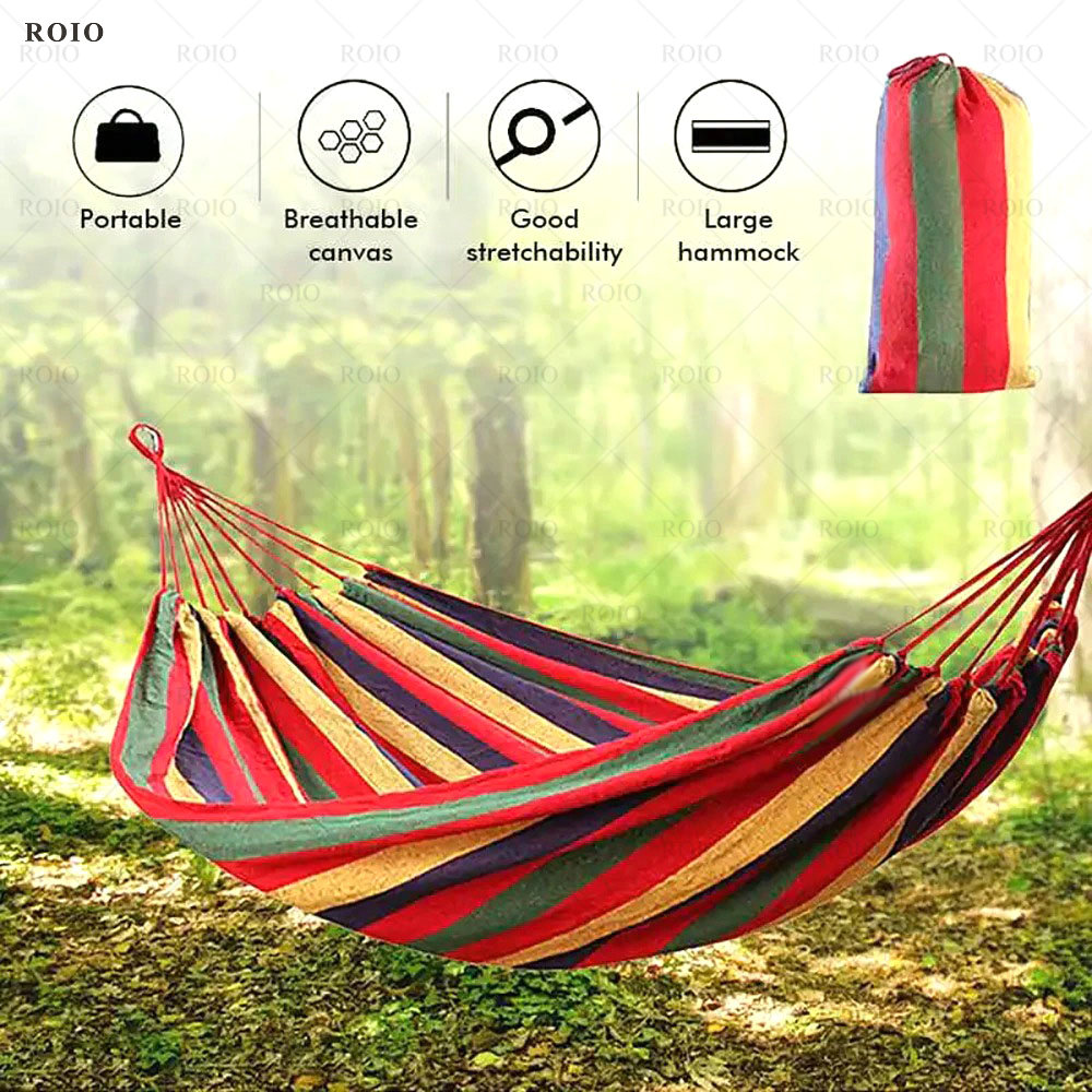 Outdoor Camping Hammock Chair - Camping-Hängematte aus Verdicktem, Strapazierfähigem Stoff, Einzel-Hängematte,