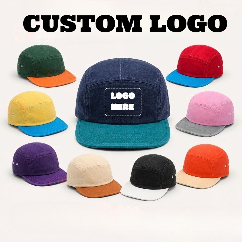 Outdoor Camping Logo - Individuell bedruckte, bestickte Baseballkappe aus gewaschener