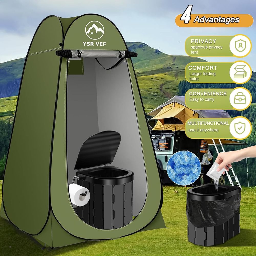 Tragbares Toiletten-Set, Campi – Outdoor Camping Shower Bewertung und Preis