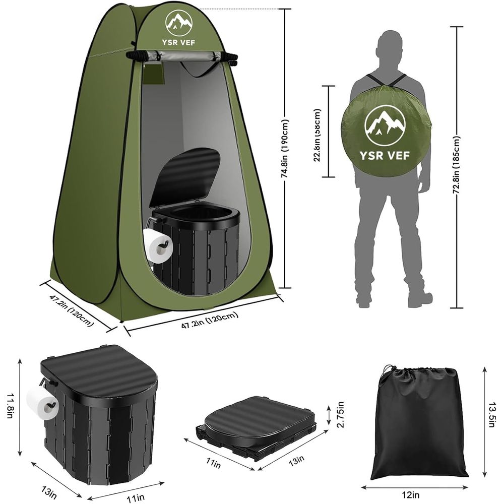 Tragbares Toiletten-Set, Campi – Outdoor Camping Shower Bewertung und Preis
