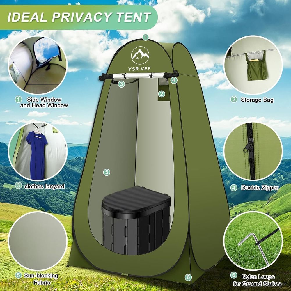 Tragbares Toiletten-Set, Campi – Outdoor Camping Shower Bewertung und Preis