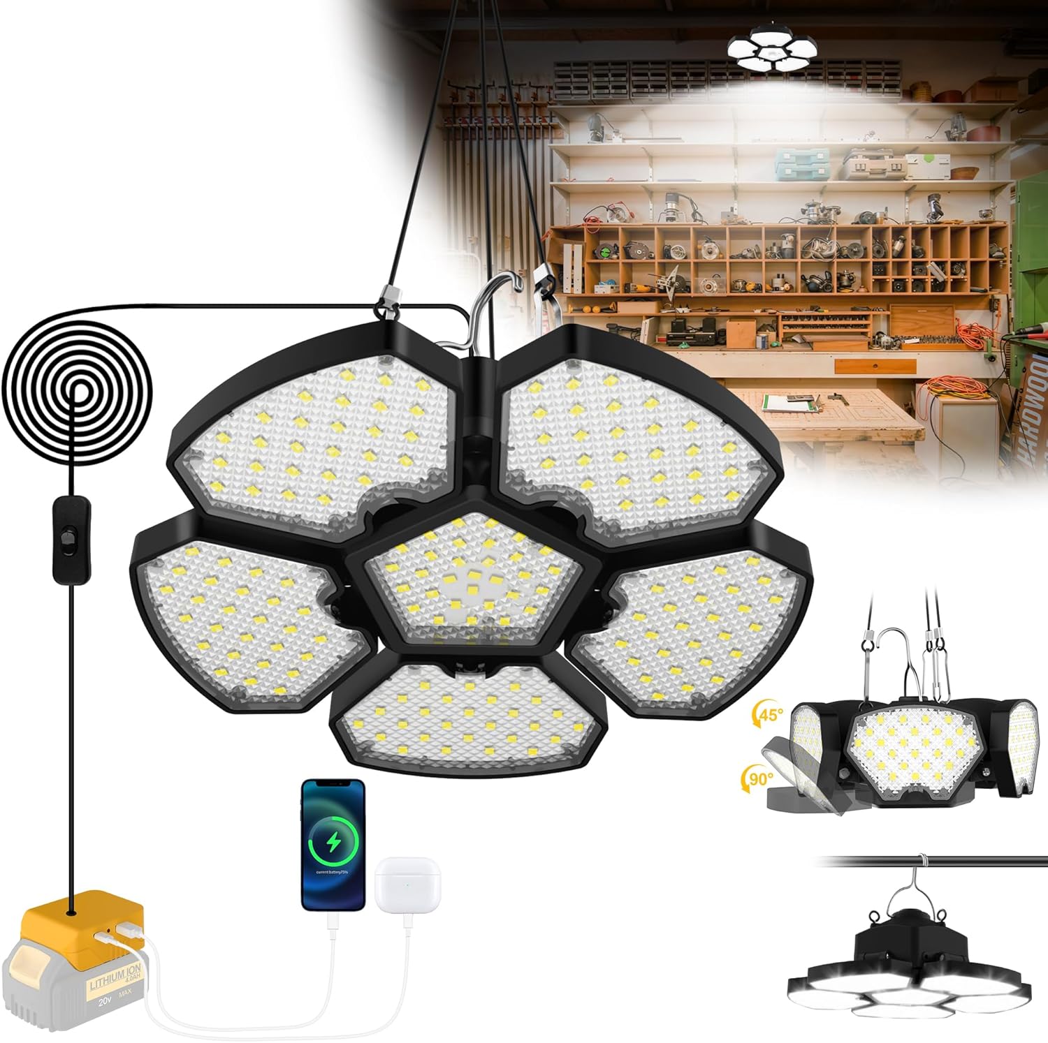 Batteriebetriebene LED-Arbeits – Outdoor Camping Jobs Bewertung und Preis
