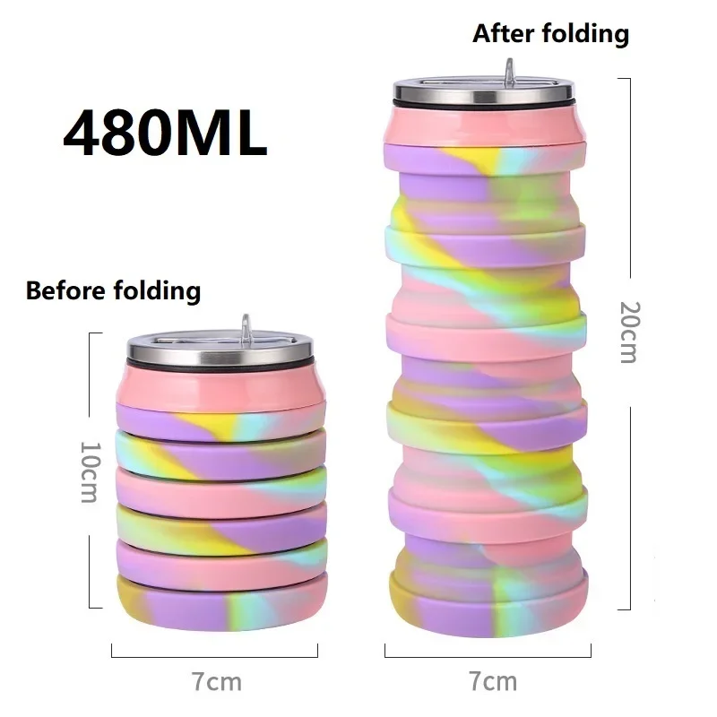 480ML Einziehbare Silikon-Wass – Collapsible Water Bottle Bewertung und Preis