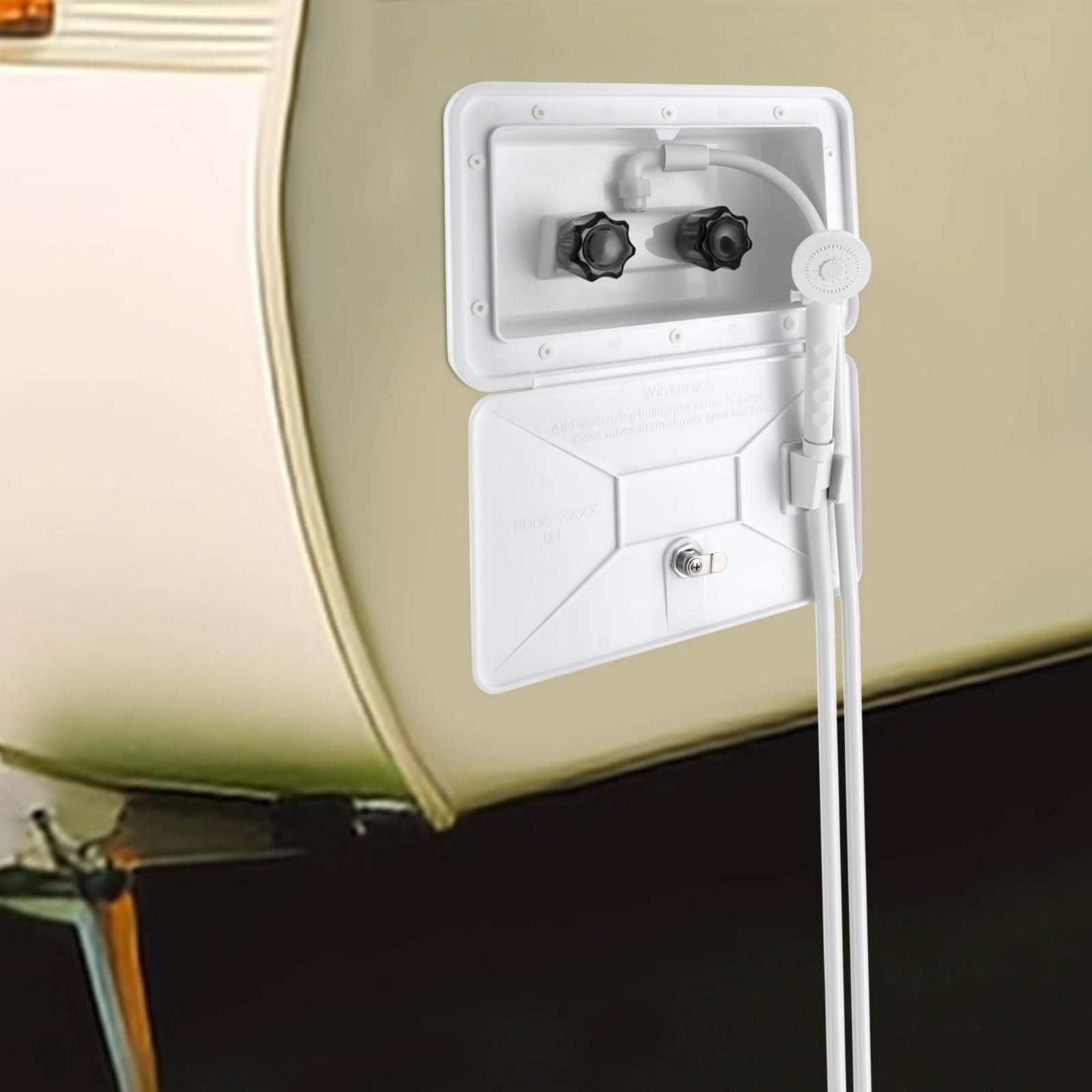 RV Außenduschbox Kompaktes RV  – Outdoor Camping Shower Bewertung und Preis