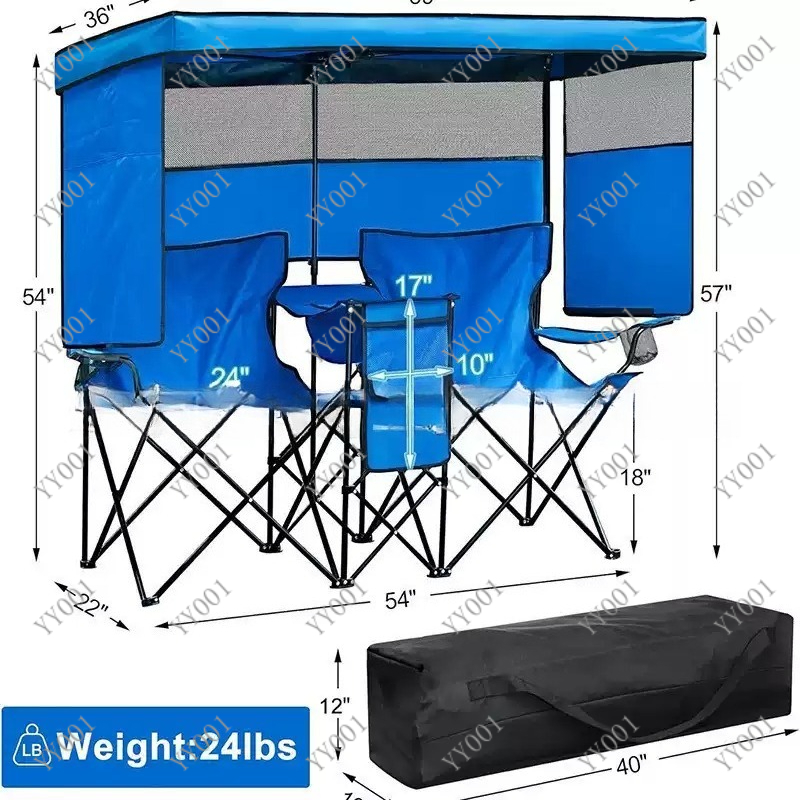 Tragbarer Doppel-Klapp-Camping – Outdoor Camping Folding Chair Bewertung und Preis